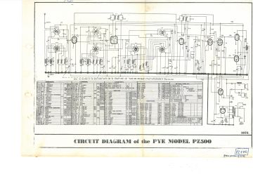 Pye ;New Zealand-PZ92_PZ109_PZ202_PZ500-1955.Radio.Circuit On Single Sheet preview